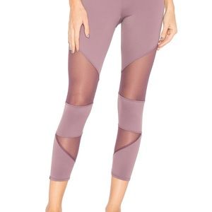 Onzie Mesh Cutout Leggings in Purple Haze
